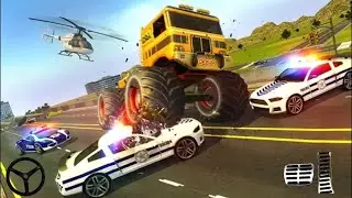 Police Chase Monster Car City Cop Driver Escape - Android gameplay