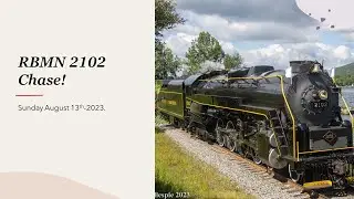 RBMN 2102 Chase! 08 13 23! #steamtrain #steam #train #RBMN2102 #lake #railfanning