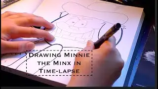Drawing comic character Minnie the Minx from The Beano Comic in Time-lapse