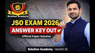 RSPCB JSO exam january 2026 final answer key  by solution academy
