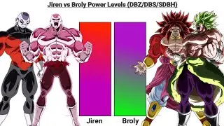 Jiren vs Broly and Xeno Broly Power Levels