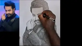 JR.NTR drawing step by step tutorial | How to draw JR.NTR drawing with pencil sketch #jrntr
