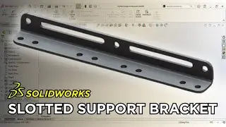Learn SOLIDWORKS: How to Create a Slotted Support Bracket (Step-by-Step Tutorial!)