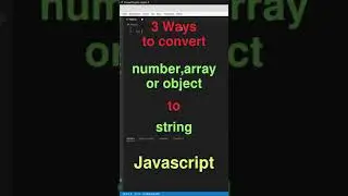 3 ways to convert number, array and object to  string in Javascript