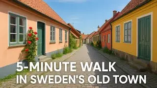 Summer Walk in Simrishamn | Ancient Streets & houses | SWEDEN