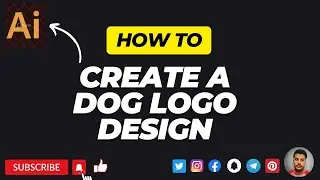 How to create a dog logo design in illustrator | Dog logo design | dog logo kaise banaye illustrator
