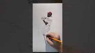 Oil painting Viv Richards