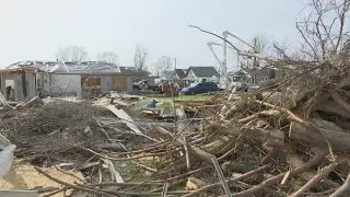 Tornado damage cleanup continues in Whiteland