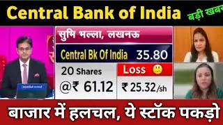 central bank of india share latest news 🔴 central bank share today update and fundamental analysis