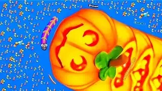 WORMS ZONE.IO pumpkin snake  epic top 001 / slither.io/ Gamezshooter #gaming