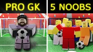 Смогут ли 5 ​​нубов победить профессионального вратаря? (Touch Football Roblox)