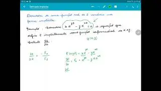 Derivadas - Derivada Implícita de função de 2 variáveis