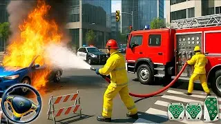 FireFighter Truck Rescue Simulator 3D - US Emergency 911 Ambulance Driving - Android Gameplay 
