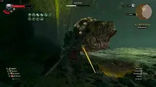Witcher 3 Toad Prince Fight [Death March] [Enemy Upscaling] [Glass Cannon DPS Feline Build]