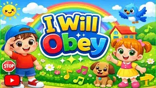 I Will Obey 🙌 | Fun Christian Kids Song About Obedience | Toddlers & Preschool