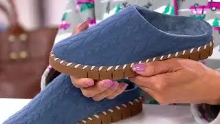 MUK LUKS Cable Knit Mules - Long Island on QVC