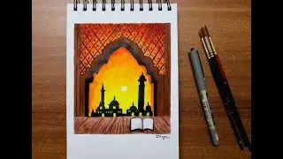 RAMADAN Painting | Step by Step for Beginners | Acrylic Painting | Divya Arts Studio