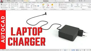 AutoCAD Tutorial - How to modelling Charger laptop with AutoCAD