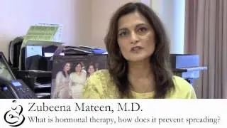 What is hormonal therapy and how does it prevent the spread of breast cancer?