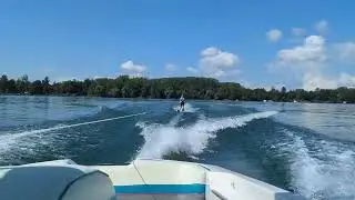 Denyse&rsquo;s 3rd Mono Ski Attempt &ndash; Crushing It on Lake Morat!