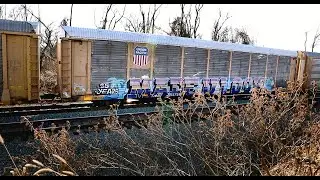 Norfolk Southern train 4203 GE AC44C6M leads NS 8184 GE ES44C 92-car Mixed Load Harrisburg, Pa.