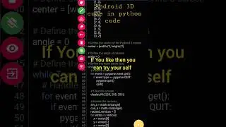 #androidappdevelopment #3danimation #cude #pydroid3 #shorts #python