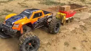 Traxxas X Maxx vs Arrma Kraton 8s   Remote Control Car in Mud   RC Car 4x4