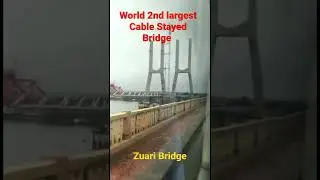 world second largest Cable Stayed Bridge  #reels #civilengineering #construction #goa #ghazipur
