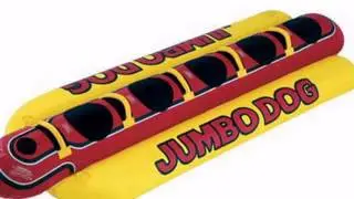 Jumbo Inflatable Hotdog | AirHead Jumbo Hotdog 5-Rider Tube | Fit The Whole Family On It