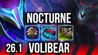 NOCTURNE vs VOLIBEAR (TOP) | 43K damage | KR Master | 26.1
