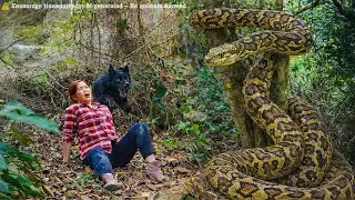72 Hours Surviving the Wild &ndash; Giant Python Suddenly Ambushes Girl Harvesting Ginger Alone