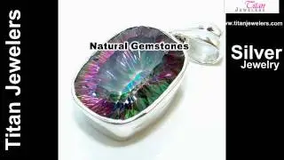 925 Sterling Silver Natural Mystic Quartz Handmade Jewelry