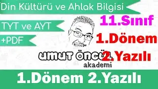 Din Kültürü ve Ahlak Bilgisi | 11.Sınıf | 1.Dönem 2.Yazılı | +PDF