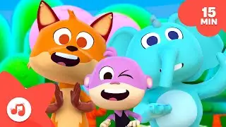 Sing, Dance & Explore the Zoo 🐒 [15 min] 🌈 FOR KIDS | Zoo Songs