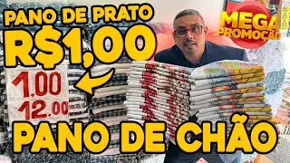 🚨R$1,00 🚨 (Fabrica) Pano de Chão e Pano de Prato Direto do Fabricante na Rua Bresser - Brás