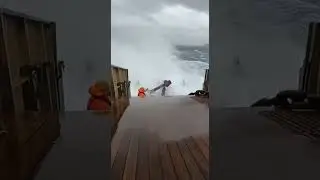 Deckhand slips releasing massive anchor chain 😨