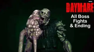 Daymare 1998 - All Boss Fights & Ending / Resident Evil alike Horror game