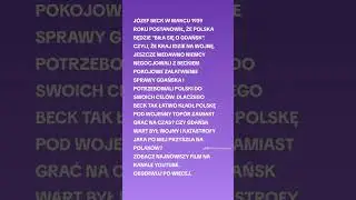 Wielki błąd ministra Becka #wrzesień1939 #iiwojnaświatowa #okupacjaniemiecka #iiwś #iirp  #historia