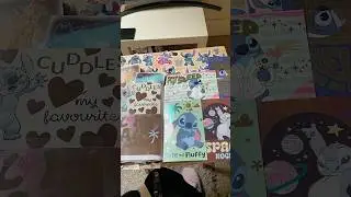 Let&rsquo;s Disney Journal stitch panini postcards journal spread#stitch #stitchpostxards#disneyjournaling
