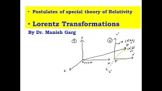 Postulates of Special Theory of Relativity | Lorentz Transformations | Mechanics | B.Sc. 1 | IIT JAM