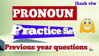 Pronoun practice set for jkssb exams
