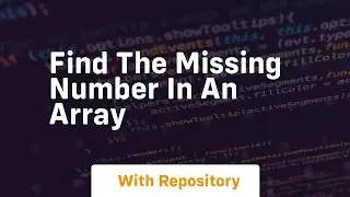 find the missing number in an array