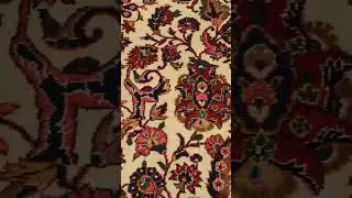 A Masterpiece in Beige & Blue - Antique Kashan El 💫