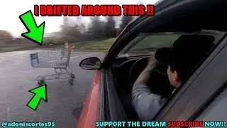 DRIFTING THE DRIFT MUSTANG AT A ABANDONED LOT! *CRAZY VIEW*