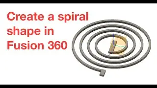 Spiral Shape in Fusion 360 quick tutorial