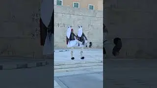 Evzones Greek Presidential Guard ( &Tau;omb of Unknown Soldier ) Monument in Athens  19 - 4- 2025