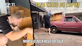 Joguei fora o colch&atilde;o Velho + MONTEI um rack NOVO para sala !!