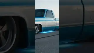 1983 Chevy Silverado C10,blue/silver , lowered/bagged