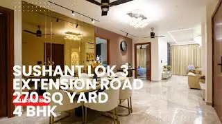 Ultra luxury builder floor for sale in Sushant lok 3 || 270 sq Yards 4 Bhk || Gated block #property