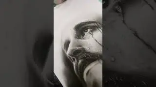 Amorsolo Jr. Mga ka Art nag Charcoal portrait tracing method .#futureartist